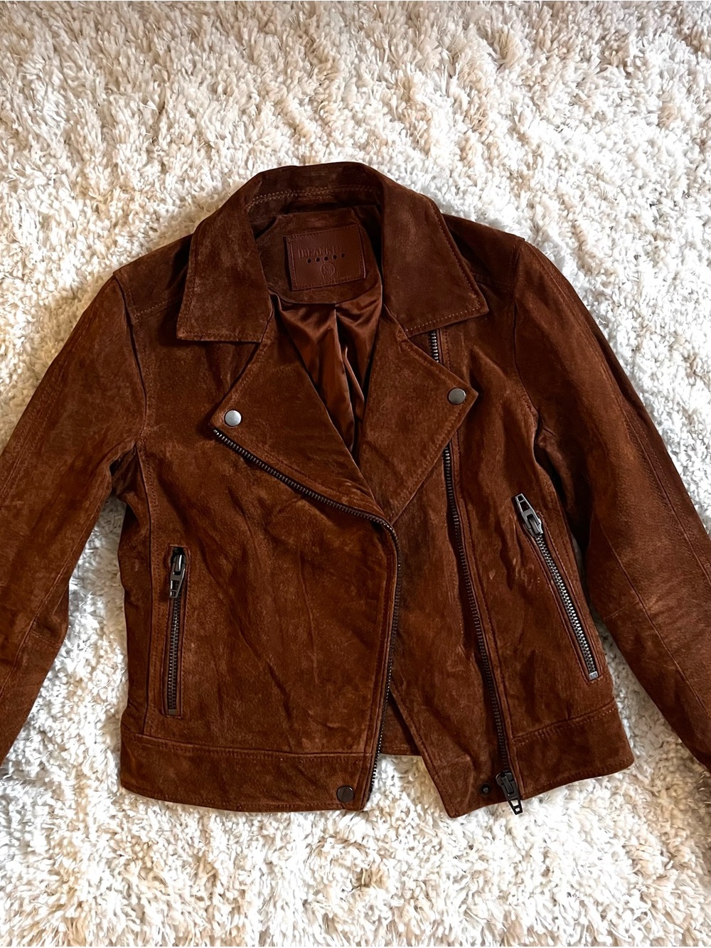 Blank NYC Brown Suede Moto Jacket
